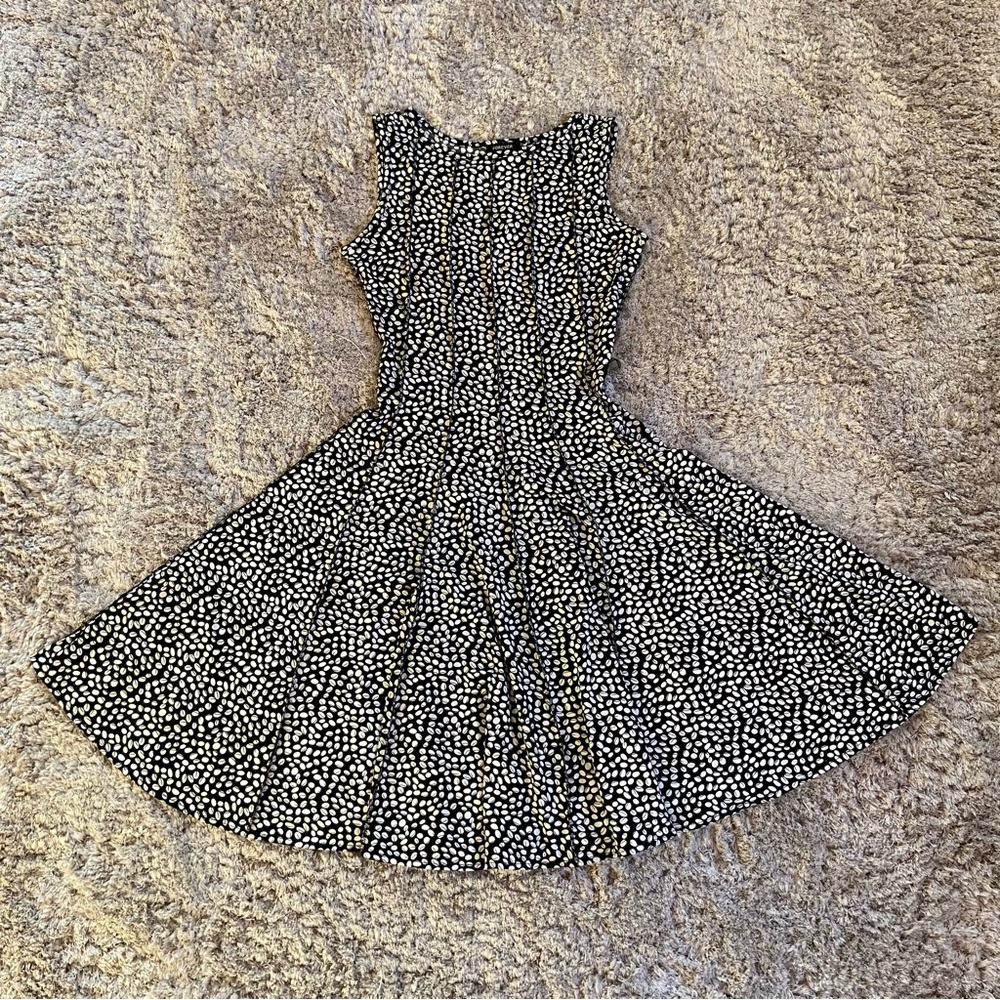 Black & white flare bottom dress